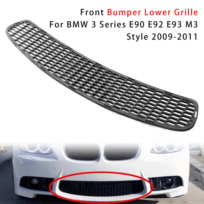 Front Bumper Lower Grille For BMW 3 Series E90 E92 E93 M3 Style 2009-2011