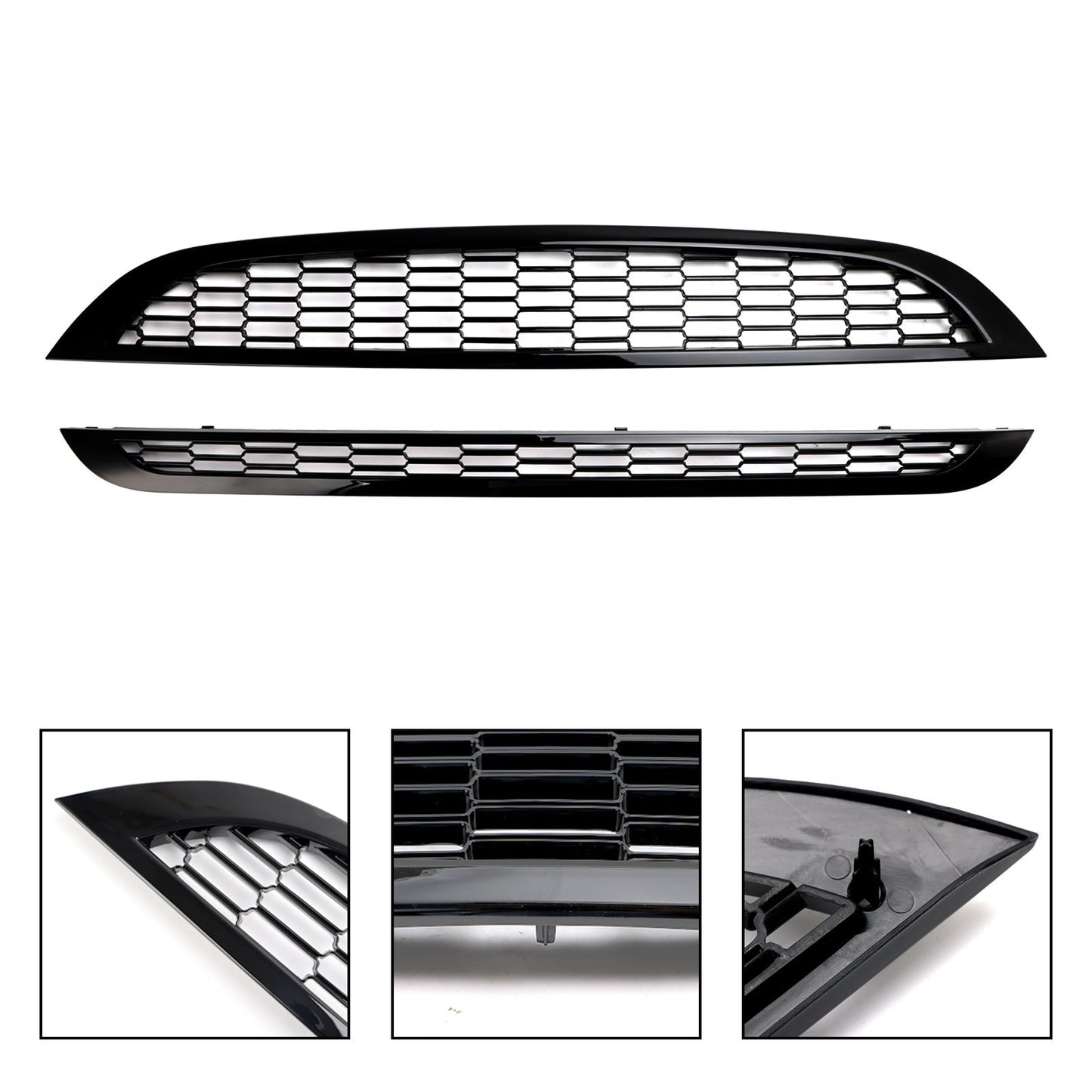 2002-2006 MINI R53 Cooper S Honeycomb Mesh Front Grill Grille 2PCS