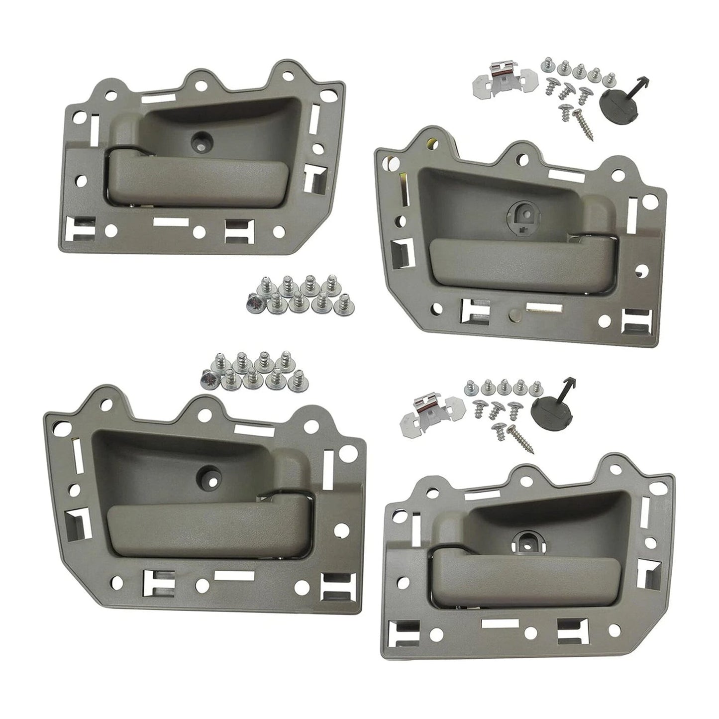 4pcs Front Rear LH&RH Inside Inner Door Handle Gray For Jeep Grand Cherokee 2005-2011