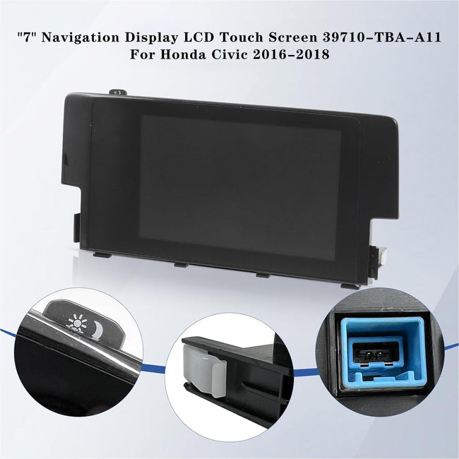 2016-2018 Honda Civic 7" Navigation Display LCD Touch Screen 39710-TBA-A11