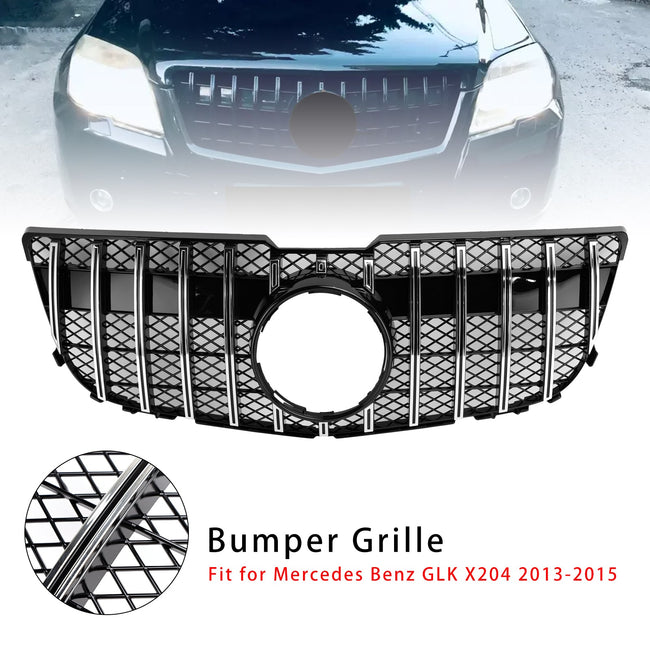 2013-2015 Mercedes Benz GLK X204 GT Front Grille Grill Mesh Chrome