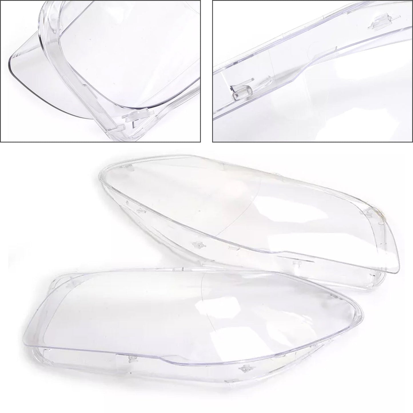 2010-2013 BMW 5 F10 F11 F18 2PCS Front Headlight Lens Cover LampShade L&R 63117271912 63117271911
