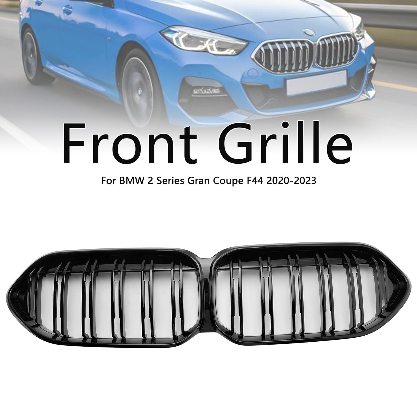 2020-2023 BMW 2 Series Gran Coupe F44 Gloss Black Front Bumper Grill Grille 51135A39378 51138080494