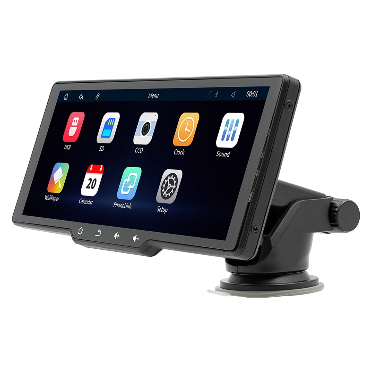 10.26" Screen Portable Wireless Carplay Car Bluetooth MP5 Player + 4 LED Camera