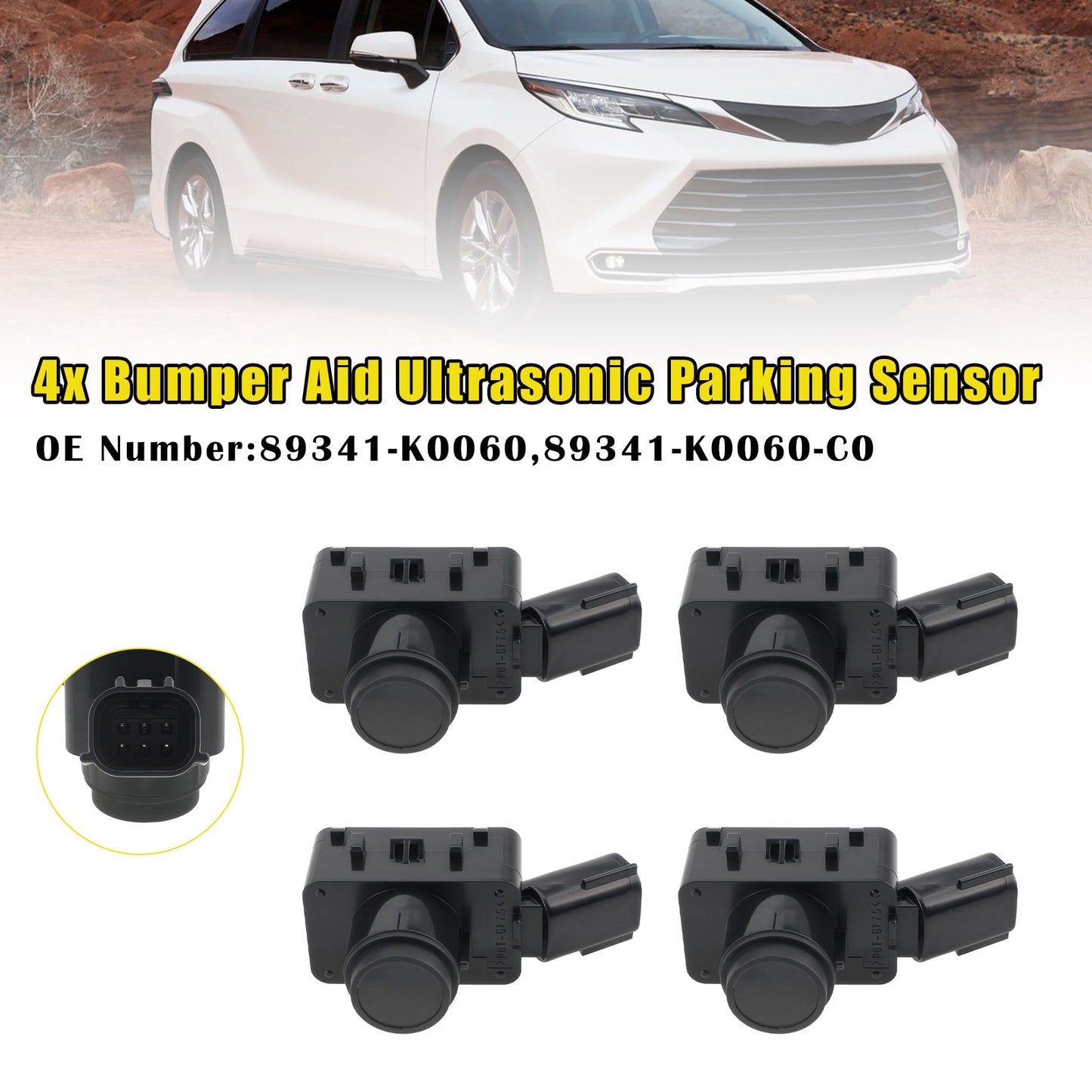 2021 For Toyota Venza 4x Bumper Aid Ultrasonic Parking Sensor 89341-K0060