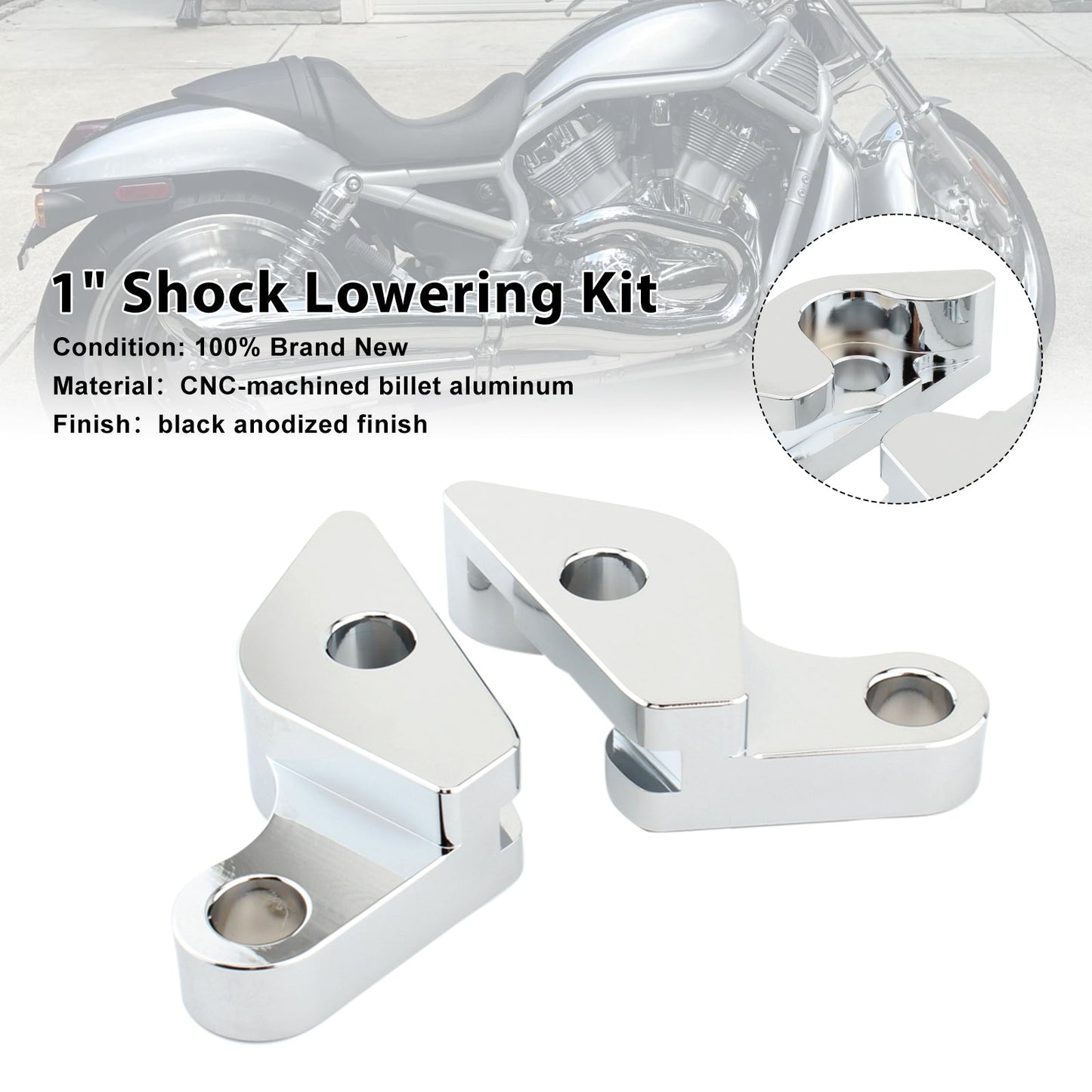 2007-2017HARLEY VRSC V-ROD 1" Shock Lowering Kit