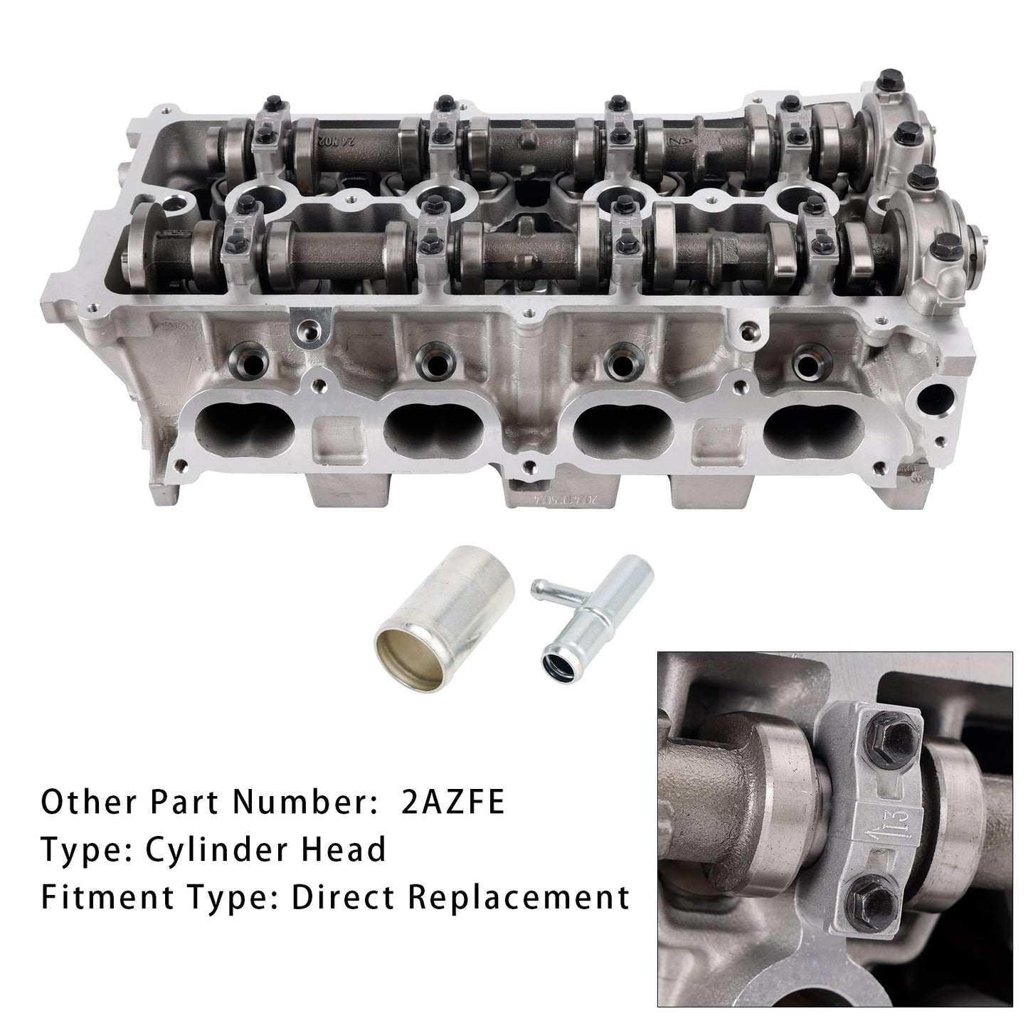 2002-2006 Toyota Camry 2.4L 2362CC L4 DOHC Complete Cylinder Head 2AZFE