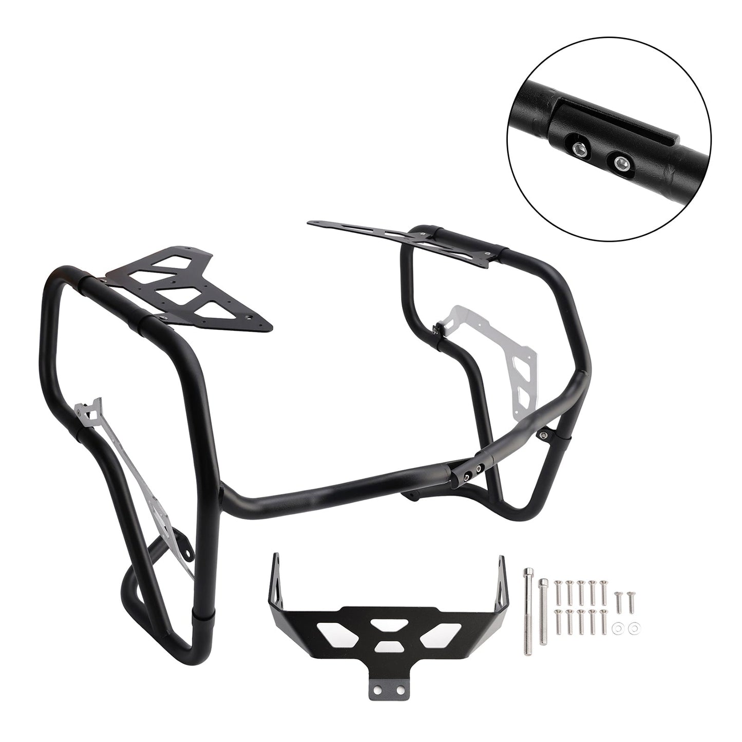 2024-2026 Fit Black For Bmw R1300Gs Crash Bar Lower Engine Guard Steel Frame Adv