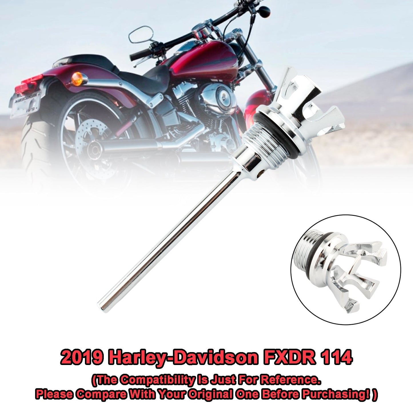 Oil Dipstick Tank Cap Plug Fit For Softail Road Glide Street Bob 1105-0022