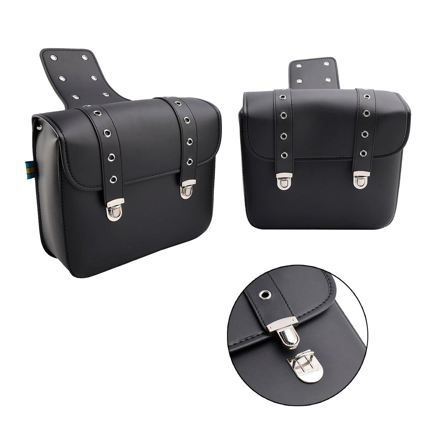 Side Tail Bag Saddlebag Color Matching Luggage Black 20L For Scooter Motorcycle