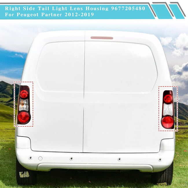 2012-2019 Peugeot Partner Citroen Berlingo Left+Right Side Tail Light Lens Housing9 677205580 9677205480