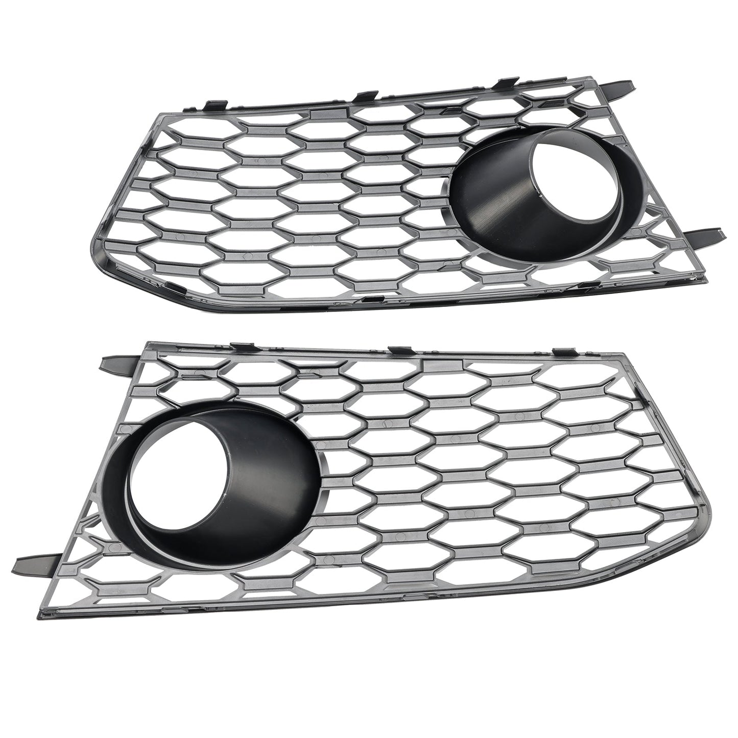 2014-2018 Audi RS7 Pair Front Bumper Fog Light Lamp Frame Grille Covers