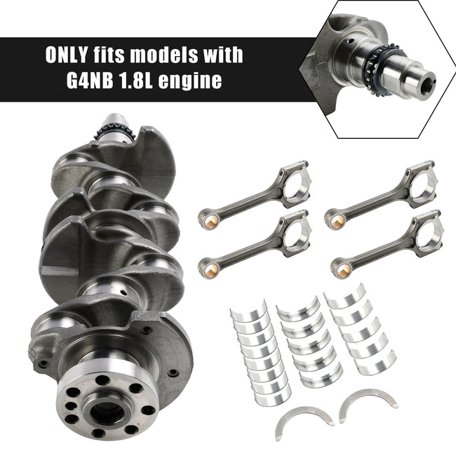 G4NB 1.8L Engine Crankshaft & Rods & Bearings Set for Hyundai Elantra Forte KIA