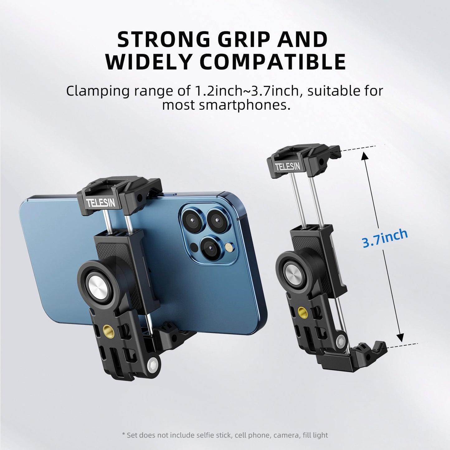 Phone Holder 360Degree Rotating Expandable Fill Light Mobile Phone Desktop Stand