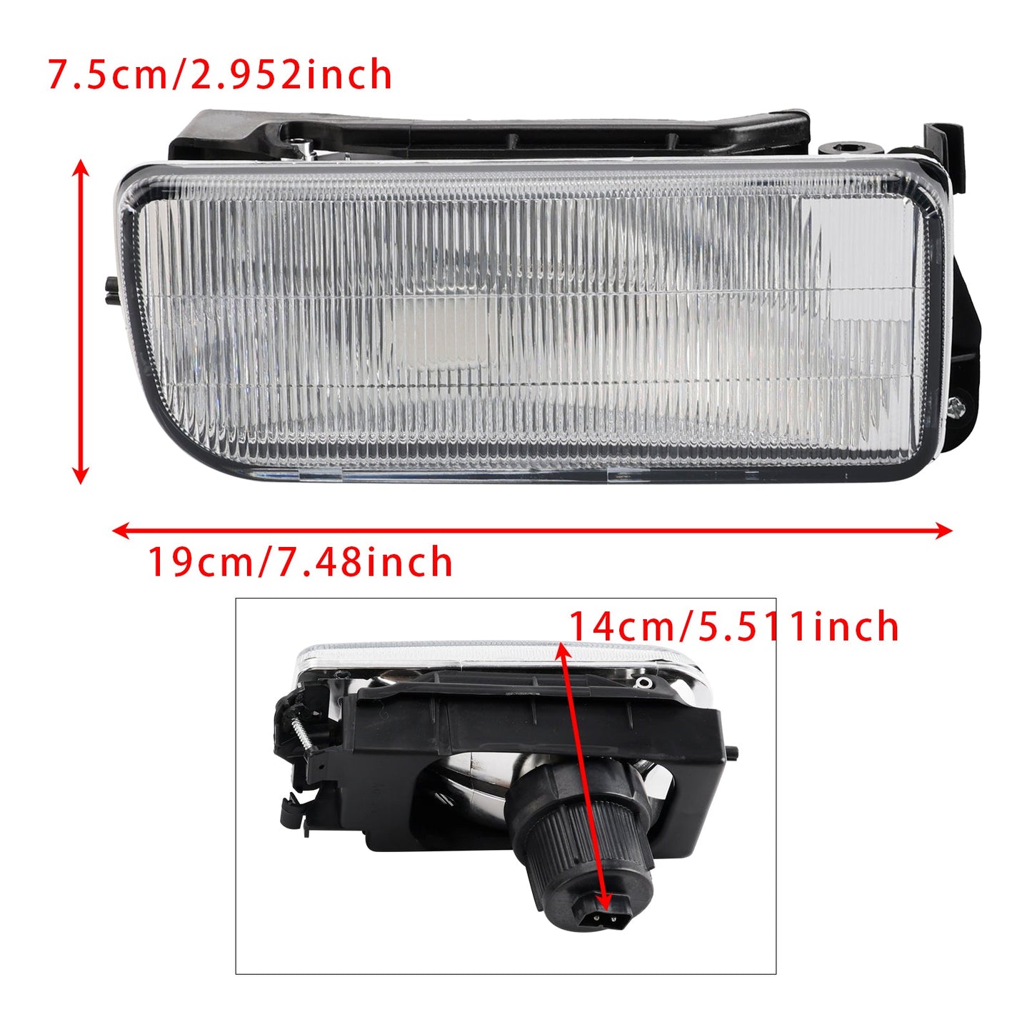 1992-1998 BMW E36 3-Series Pair Front Bumper Fog Light Without Bulbs