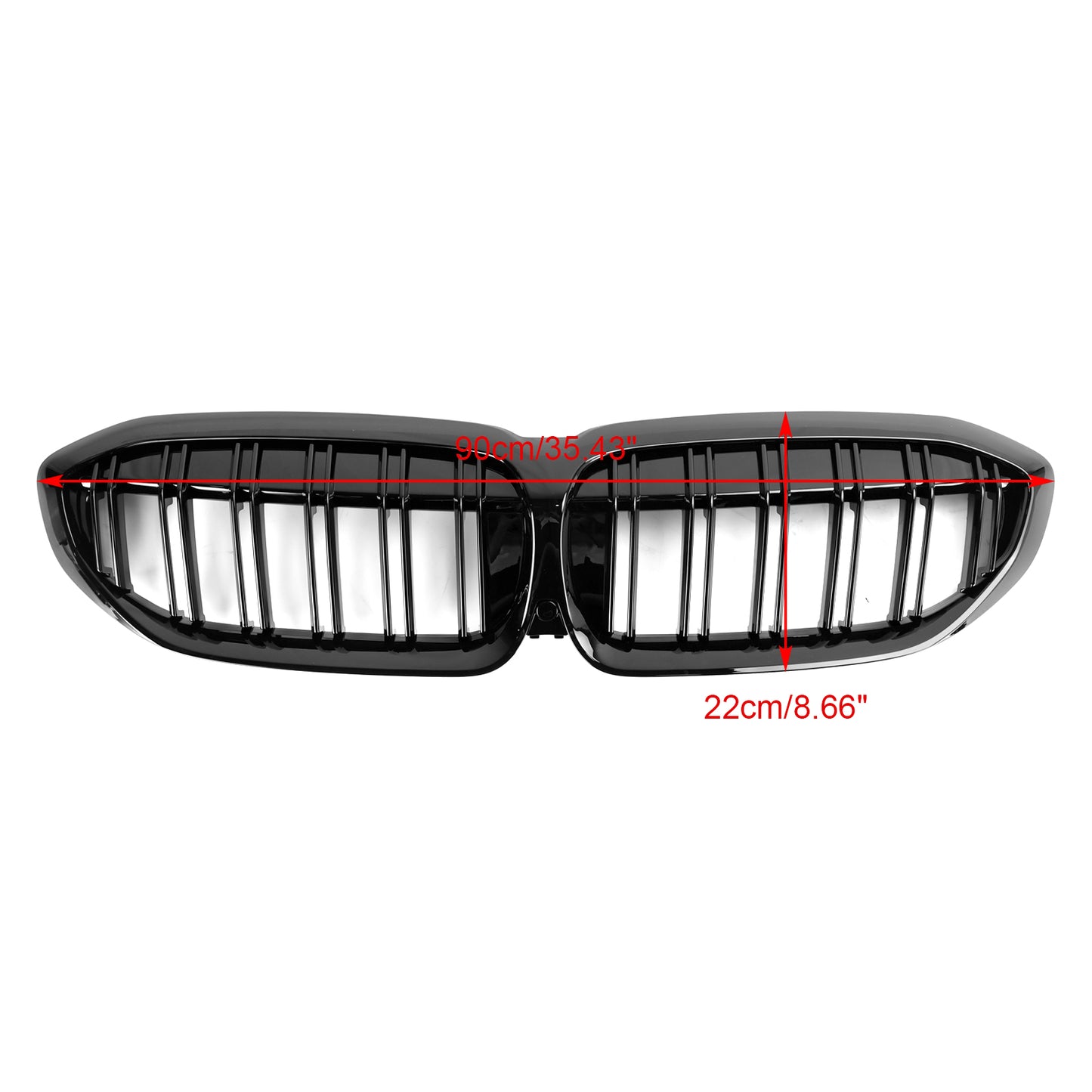 2019-2022 BMW 3 Series G20 Black Dual Slat Kidney Grille Grill 51138072085