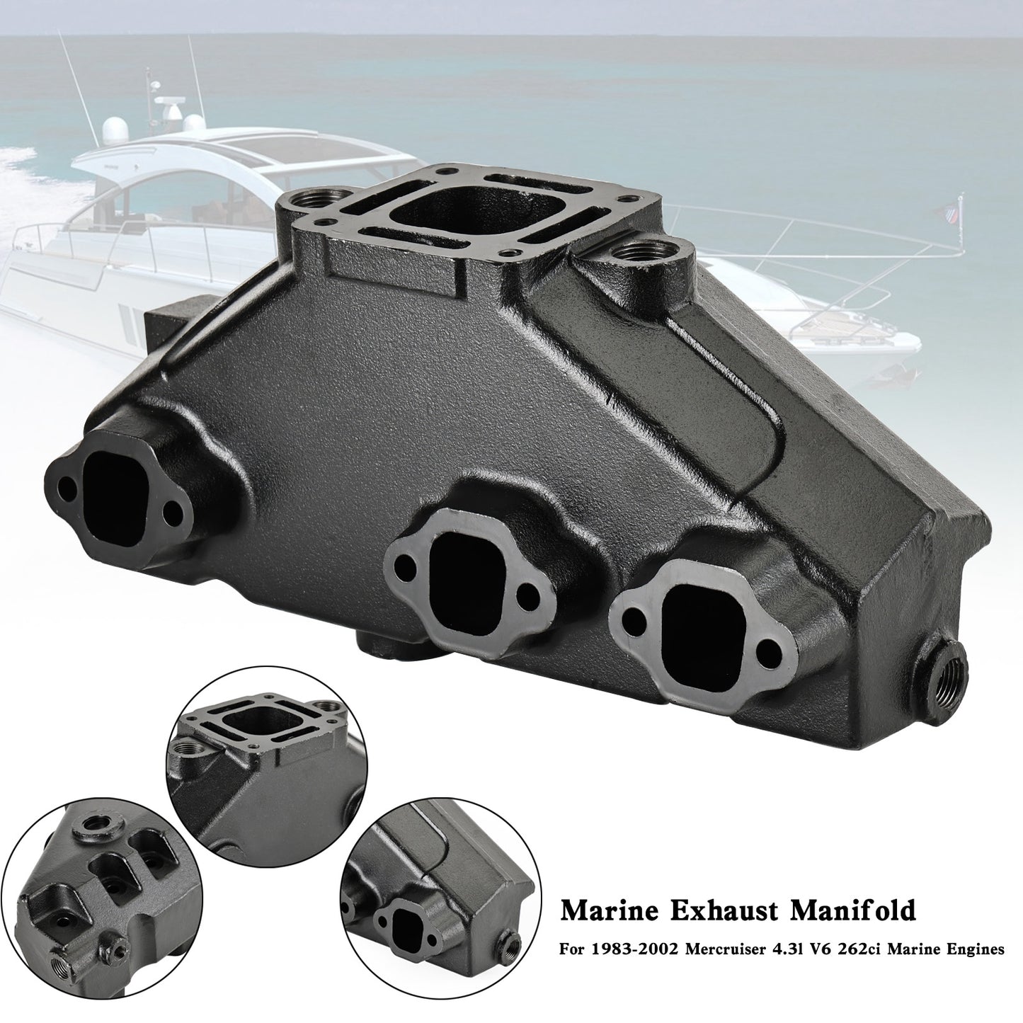 99745 Marine Exhaust Manifold 18-1952-1 For MerCruiser 4.3L 262 V6 99746 85-02