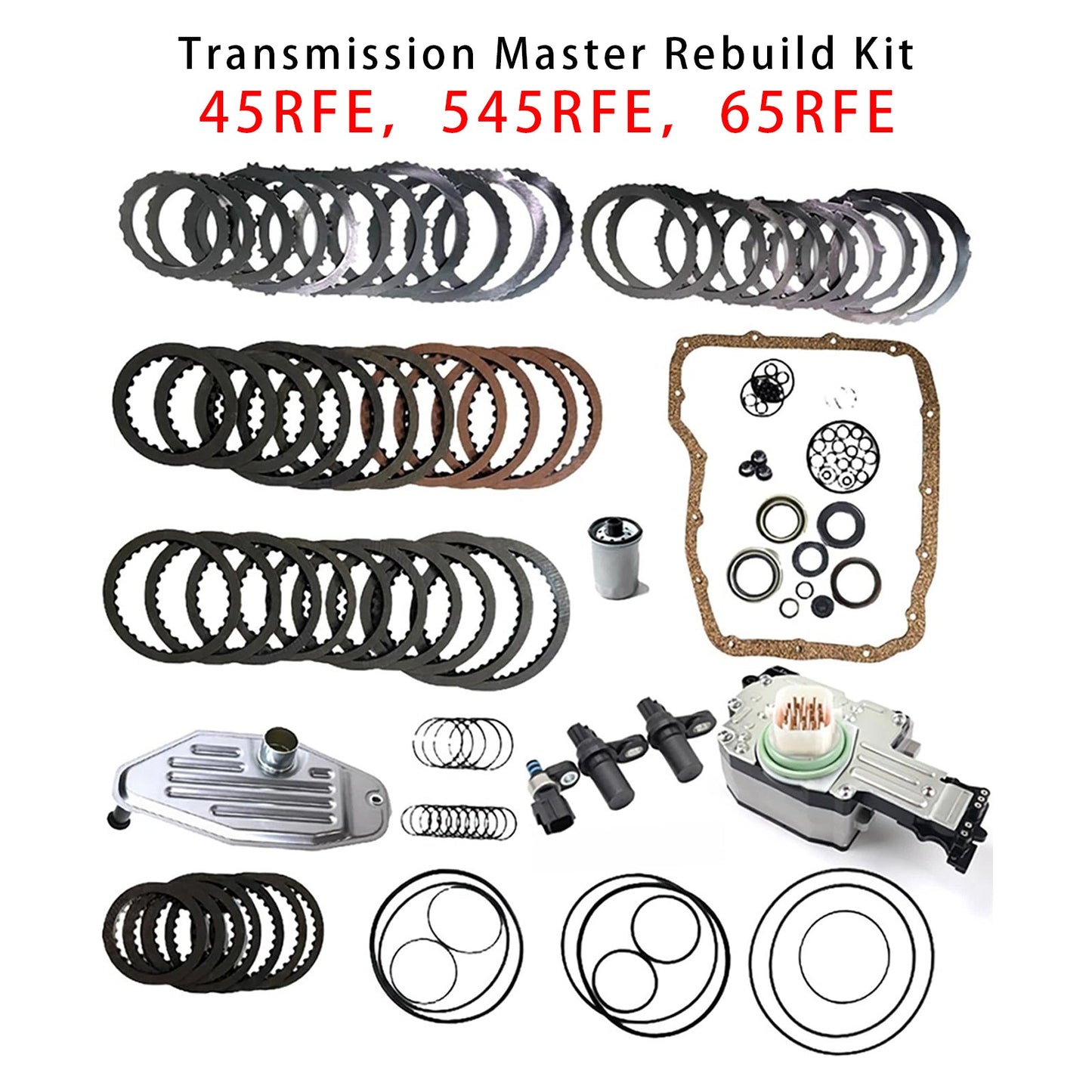 45RFE 545RFE 65RFE Transmission Master Rebuild Kit & 4WD Filter Friction Steel