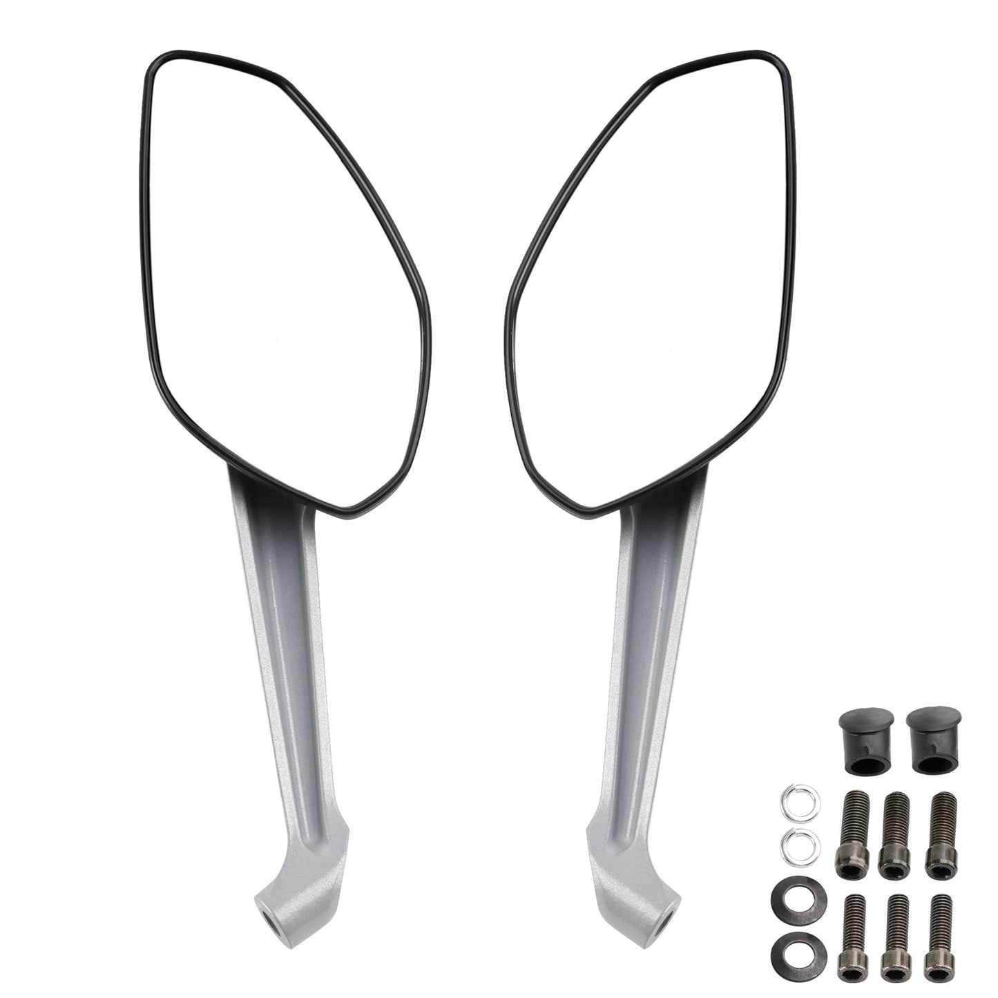 BLACK PAIR REAR VIEW MIRRORS FOR DUCATI MONSTER 797 821 STRIPES 1200 S 2014-2017