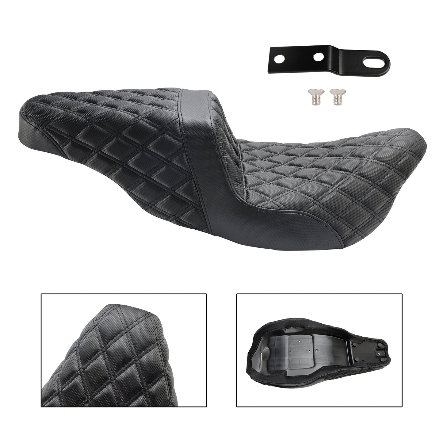 2008-2013 ELectra Glide Classic EFI FLHTCI Replace Front Rear Driver Passenger Seat Black