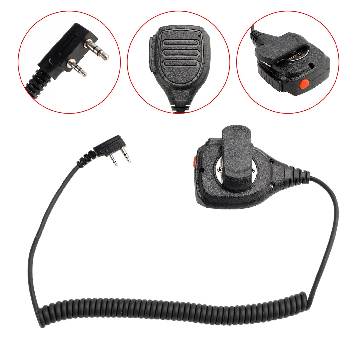 K-SM1602 Dual PTT Microphone Speaker For TK-220 TH-F6 RPV516A KG-UVD1P PX-666