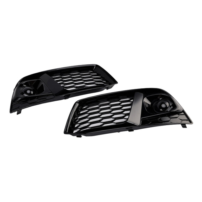 2018 2019 Audi Q5 SQ5 Black Front Honeycomb Fog Lamp Grille Grill Cover
