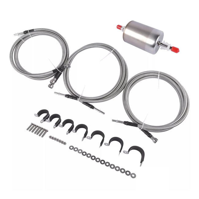 1999-2003 Chevy Silverado 2500 Stainless Steel Braided Fuel Lines Kit 819-840 Quick Fix