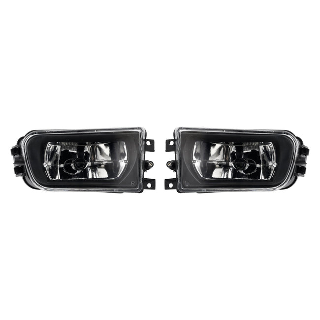 Pair Front Bumper Fog Light Lamp Housing Shell For BMW E39 5-Serise 1995-1998