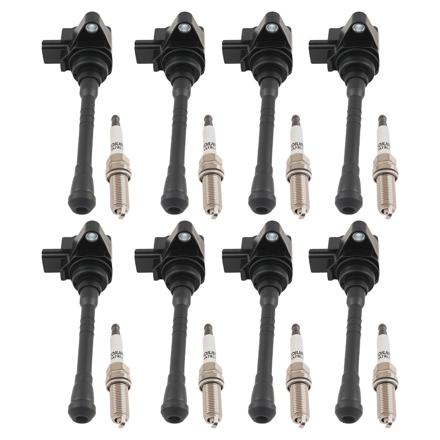 2017-2020 Nissan Titan 5.6L V8 8X Ignition Coil & Spark Plug UF812 UF813