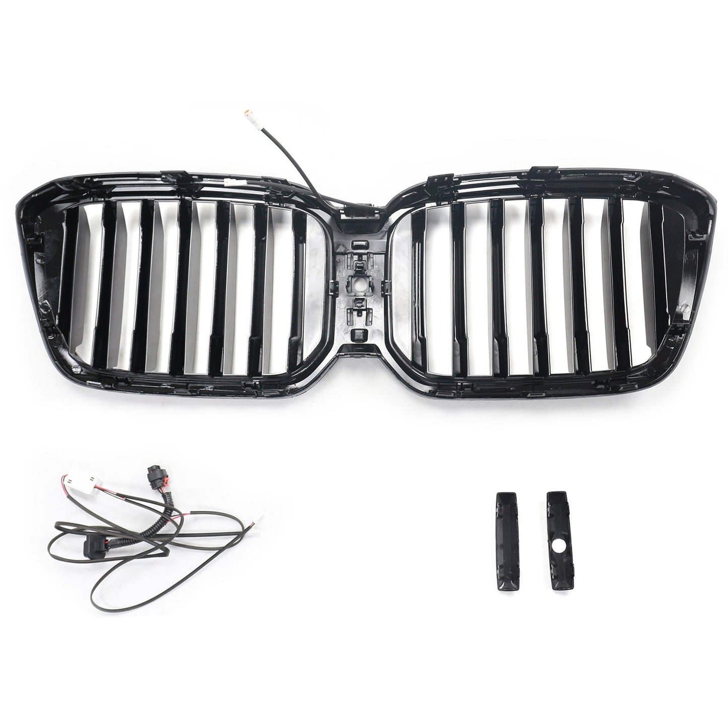 2022-2025 BMW X3 G01 X4 G02 Glossy Black Front Bumper Kidney Grille With Camera Hole