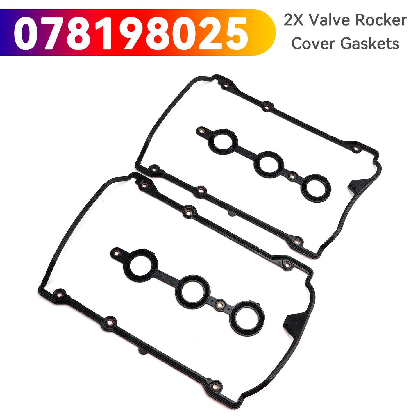 2X Valve Rocker Cover Gaskets for VW Passat 2.8 2.7 2.4 Petrol 078198025
