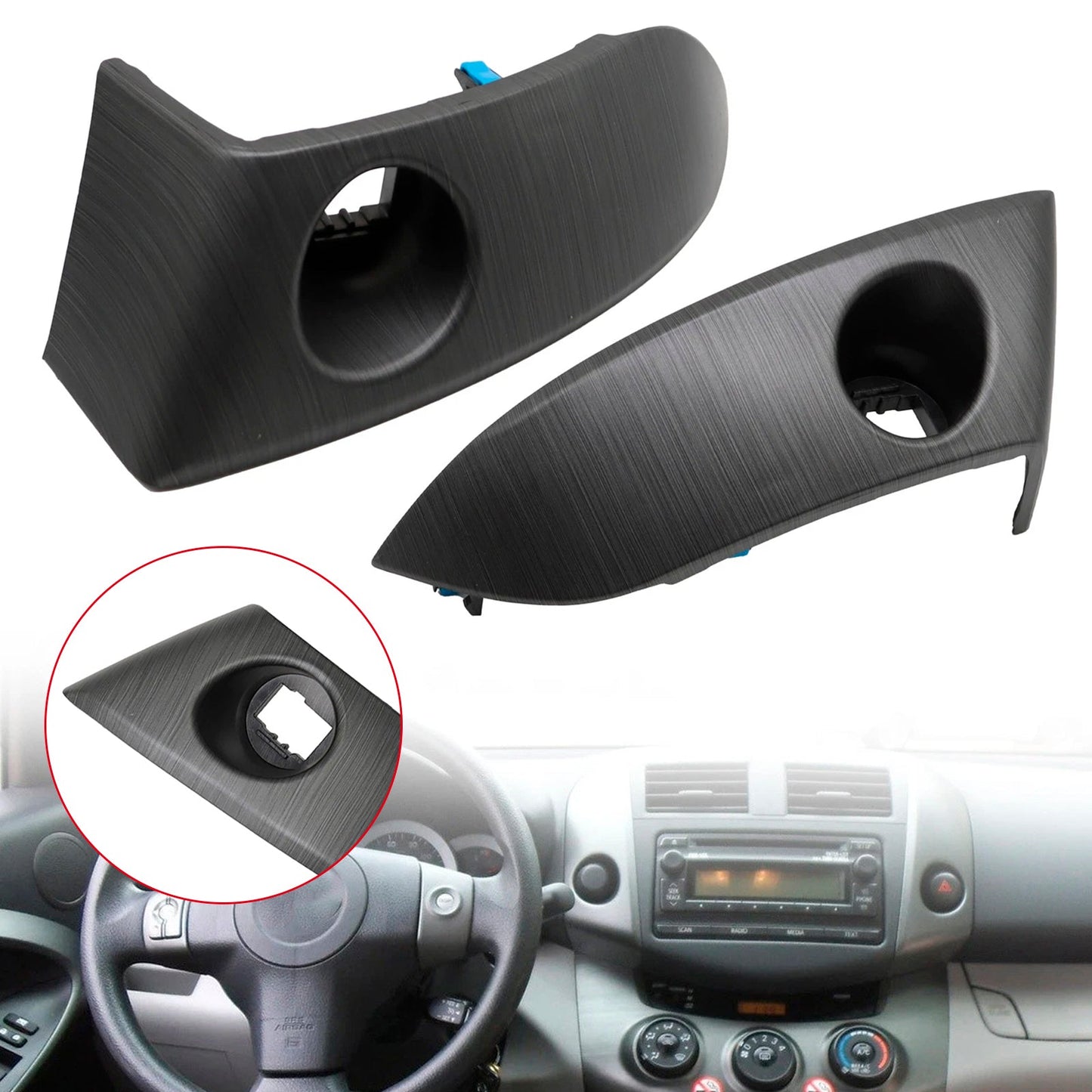 2006-2012 Toyota RAV4 2Pcs Car Center Dash Vent Outlet Side Panel Trim Cover 55412-42060-B0