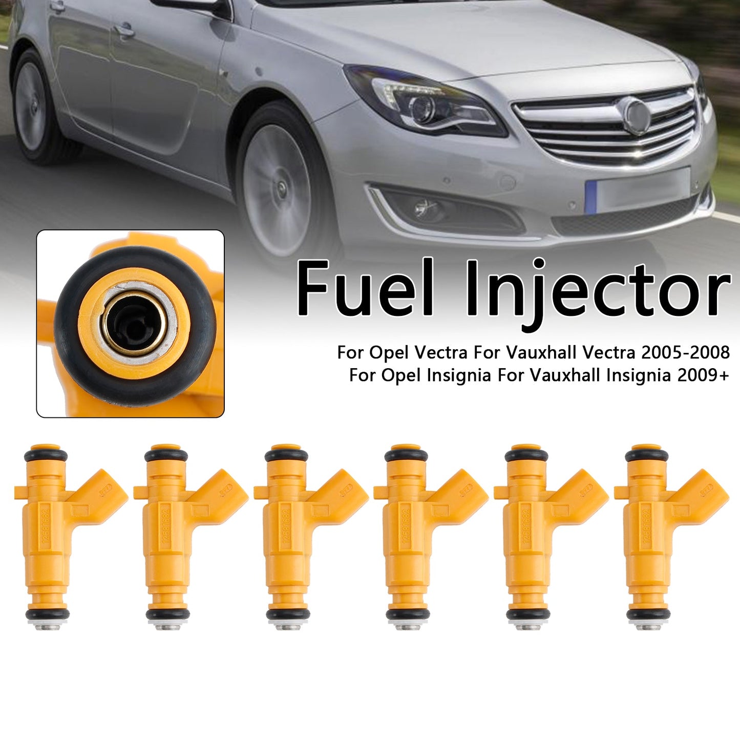 6PCS Fuel Injector 0280156129 Fit Vauxhall Vectra Fit Saab 9-3 2.8L 12581682