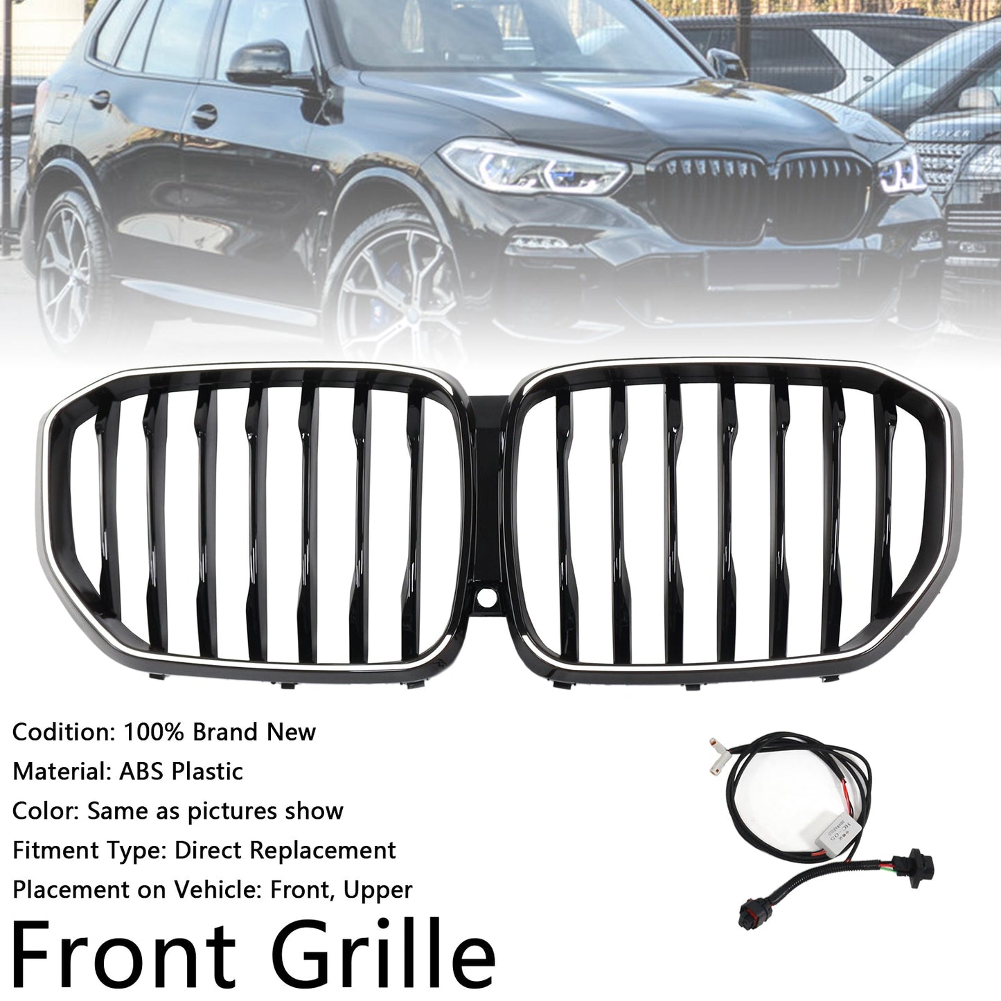 2019-2022 BMW X5 G05 Gloss Black Front Kidney Grille M-Performance