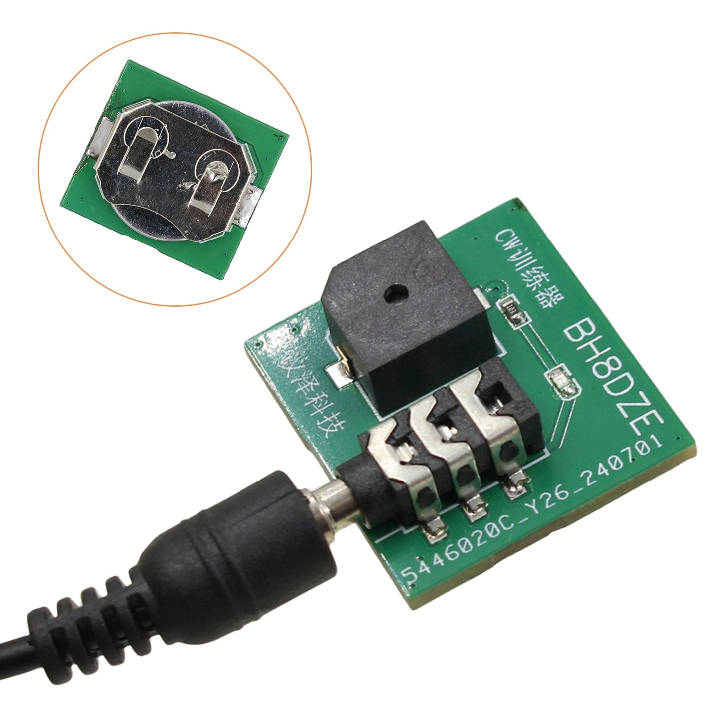 Morse Code Mini CW Trainer Hand Key Trainer Oscillator Button Battery Version