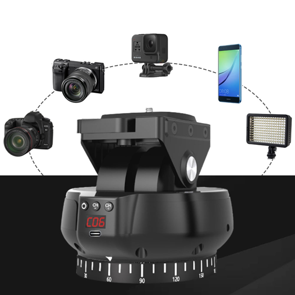 mobile Phones/Cameras etc 360° Panoramic Rotating Head Remote Control Pan Tilt Suitable for