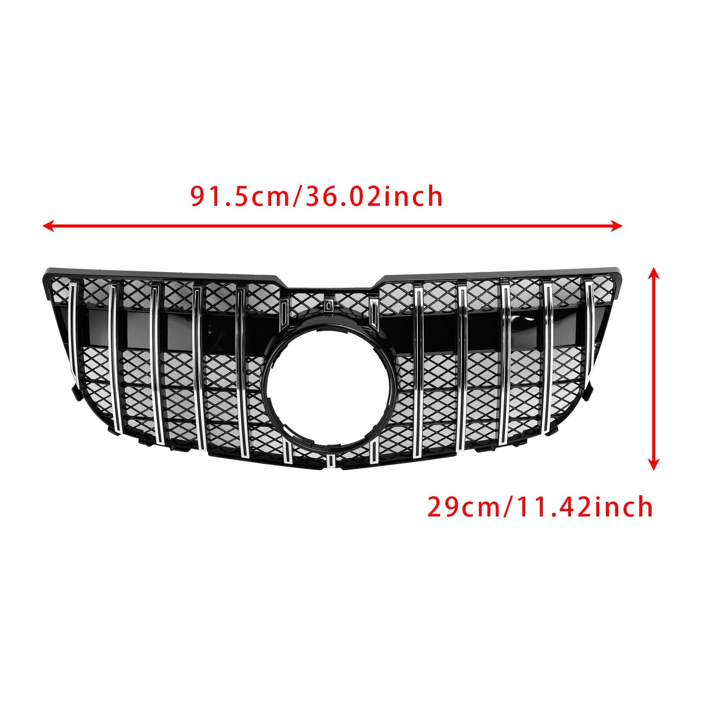 2013-2015 Mercedes Benz GLK X204 GT Front Grille Grill Mesh Chrome
