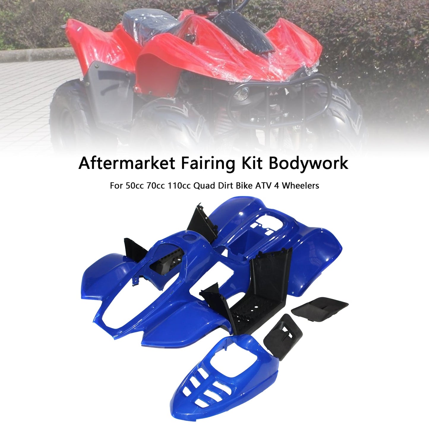 Plastics Fairing Fenders Kit For 50cc 70cc 110cc Dinosaur Quad Dirt Bike ATV Blue