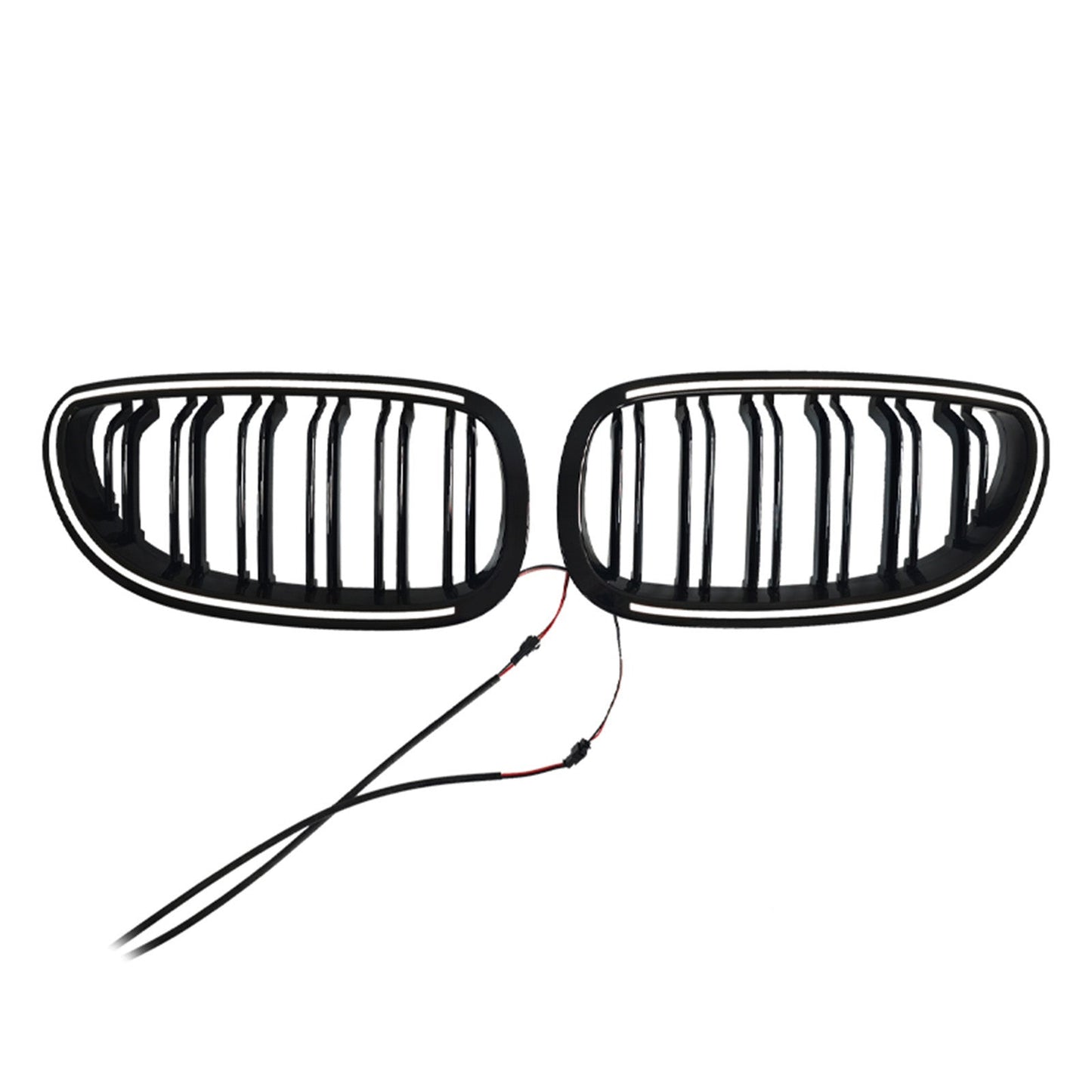 2004-2009 For BMW 5 Series Touring E61 520d 525d 530d 535d2PCS Glossy Black Front Sport Kidney Grille