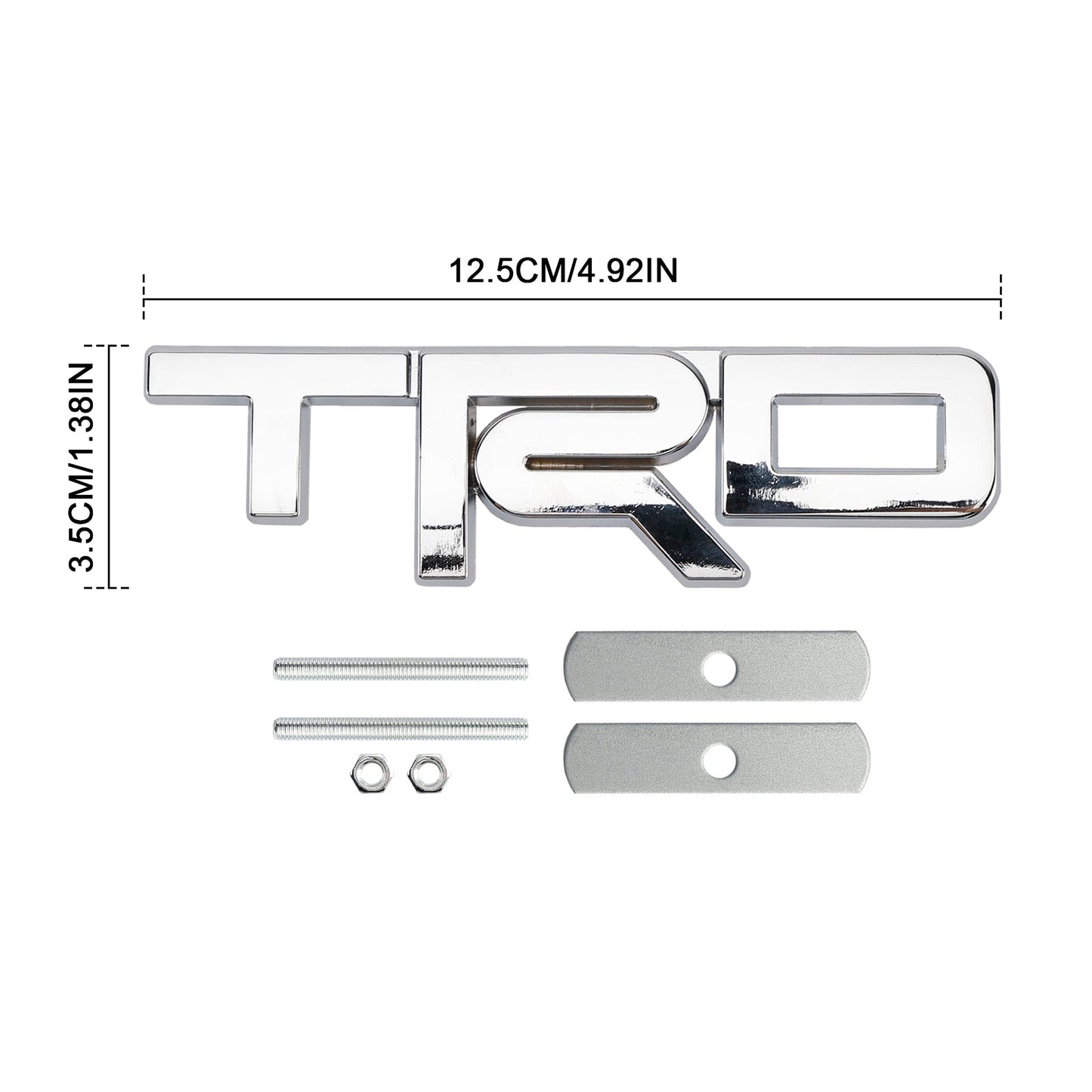 Silver TRD Grille Badge Emblem for Tacoma Tundra 4Runner