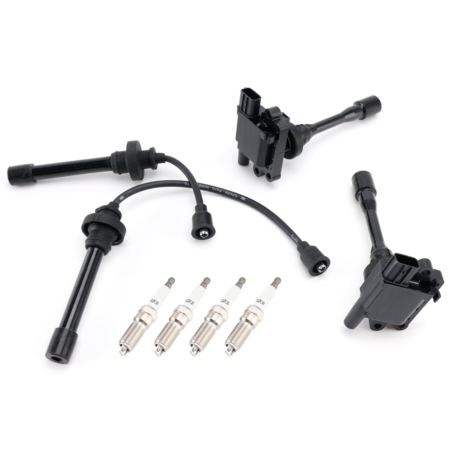 2002-2006 For Mitsubishi Lancer 2.0L L4 2x Ignition Coil+2x Wires+4x Plugs UF295 52-1651