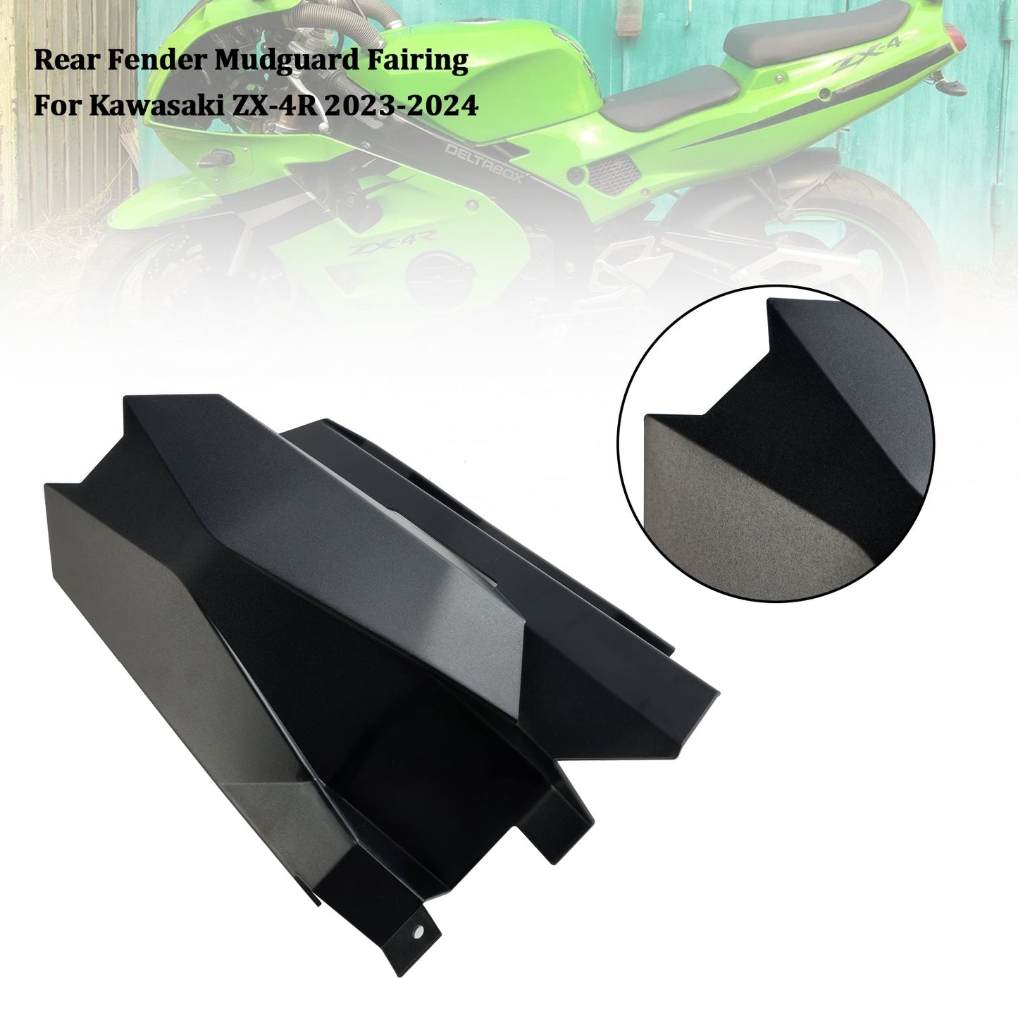 Rear Fender Mudguard Fairing Cowl For Kawasaki ZX-4R ZX-4RR 2023-2024