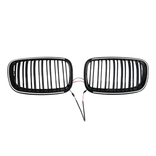 Gloss Black Front Bumper Kidney Grill Grille Fit BMW X5 E70 X6 E71 2007-2013
