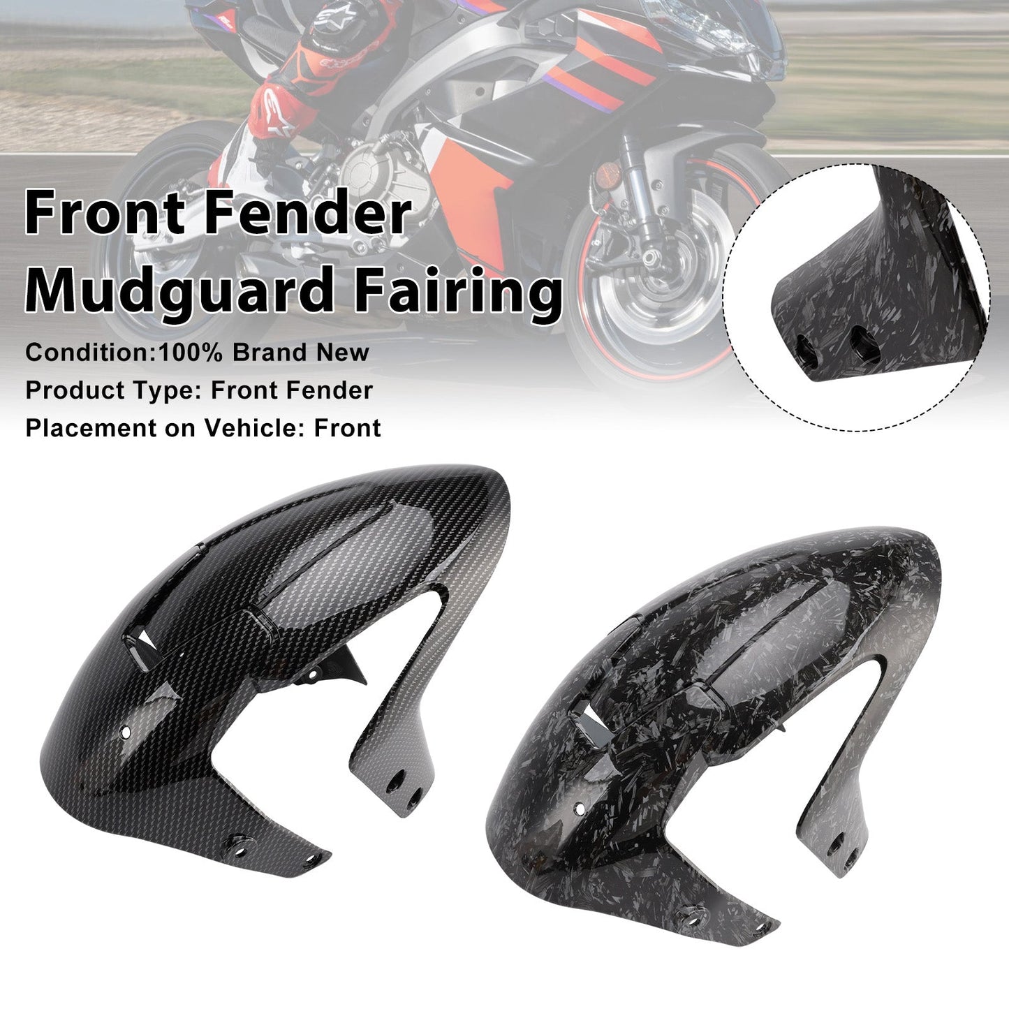 2024-2025 Aprilia RS457 RS 457 Front Fender Mudguard Fairing