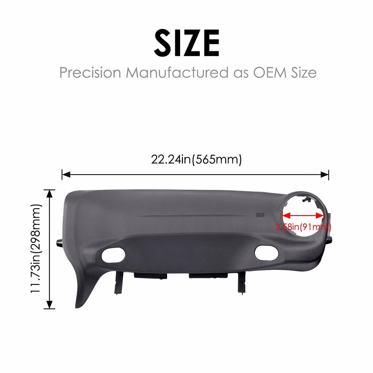 2015-2018 Jeep Wrangler JK Passenger Dashboard Cover Trim Panel 5QZ89DX9AB