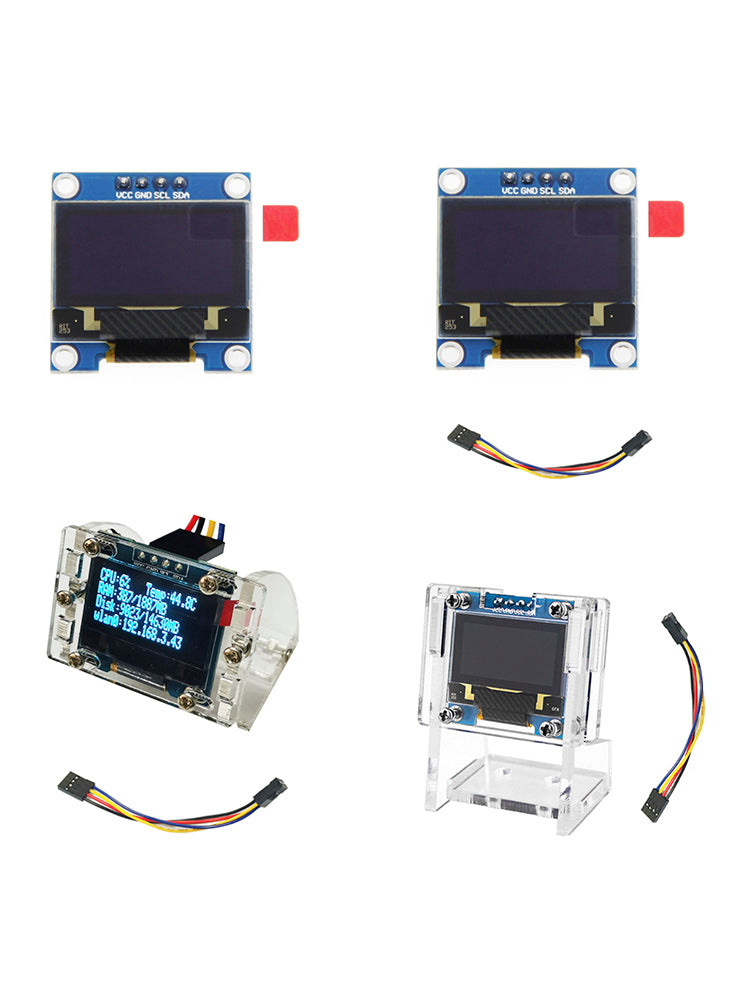 Raspberry Pi 4B 0.96-inch OLED Display Module IP Hard Disk Information Display