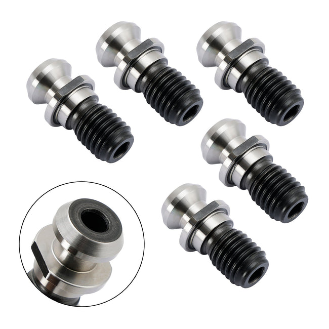 5Pcs CAT40 45° 0.740" Coolant Pull Stud Retention Knob For Mazak Fadal Silver