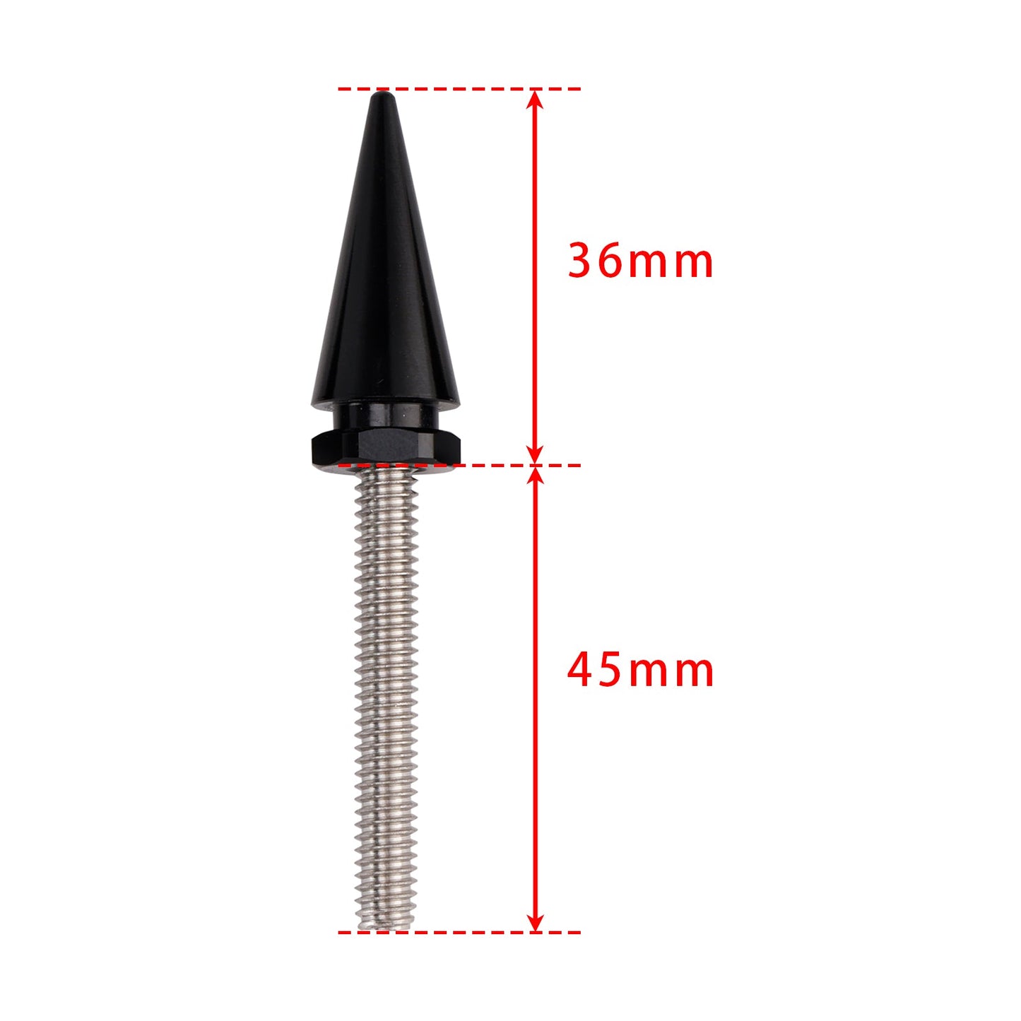3 Spiked Windshield Bolts Black For Electra Glide Tri Glide Street Glide 14-25