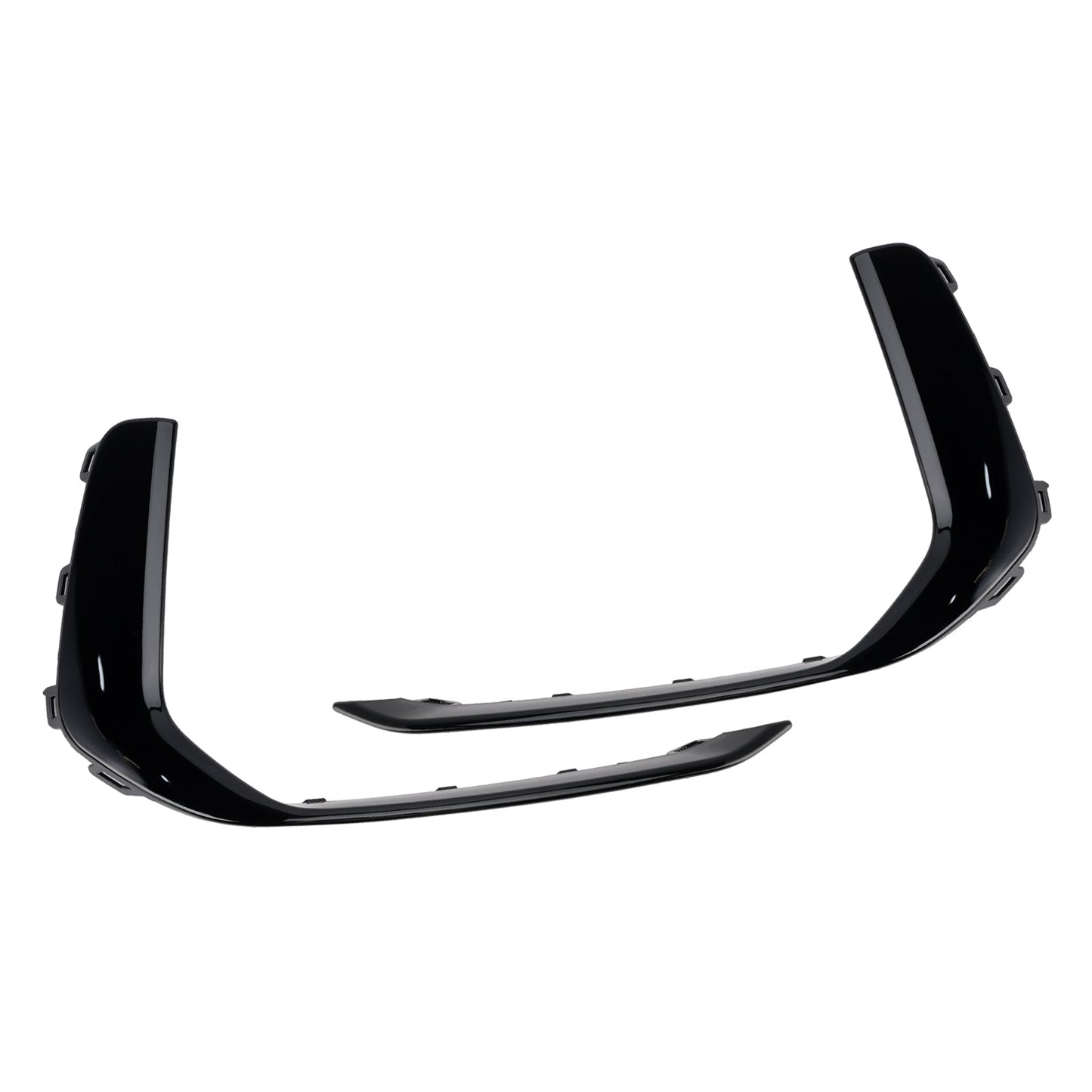 2019-2023 Audi A6 C8 S-Line S6 2PCS Front Fog Light Lamp Trim Black
