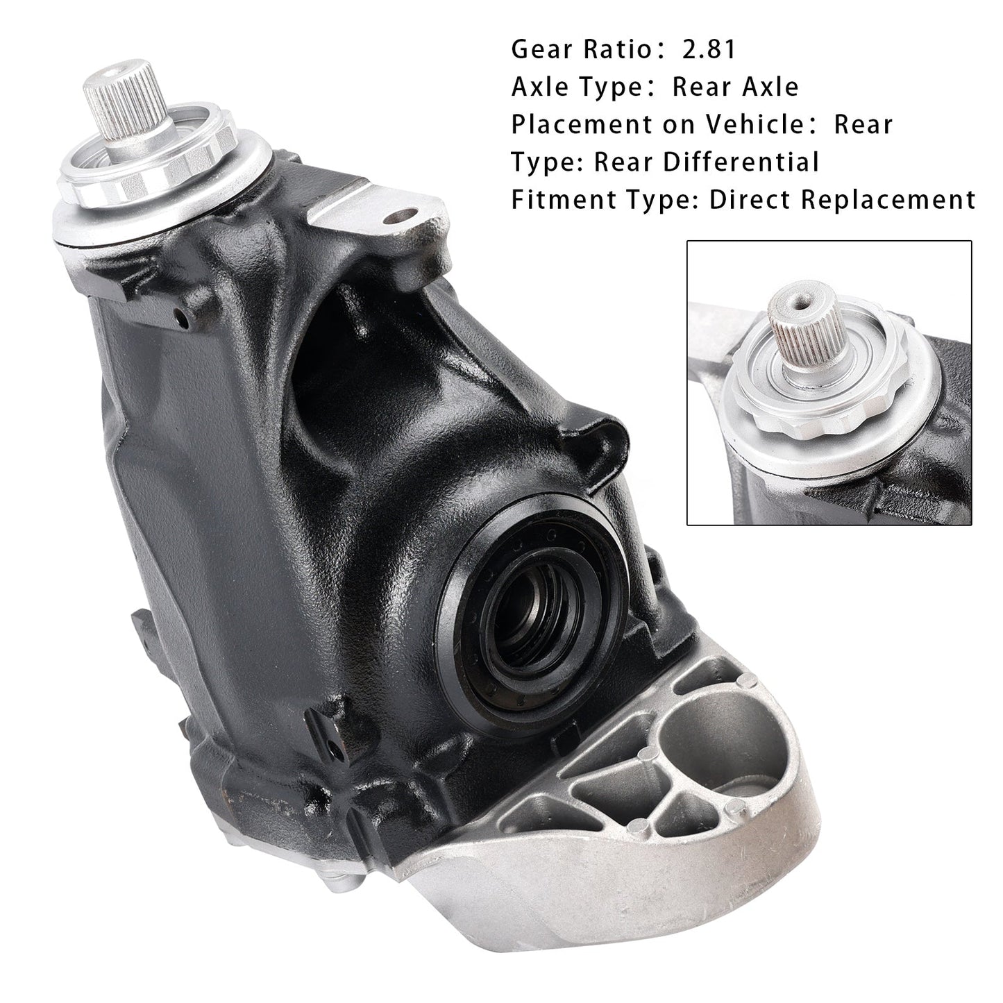 03/2015-02/2017 BMW 1 Series F33 Convertible Rear Differential 33107616972 33107616971 2.81 Ratio